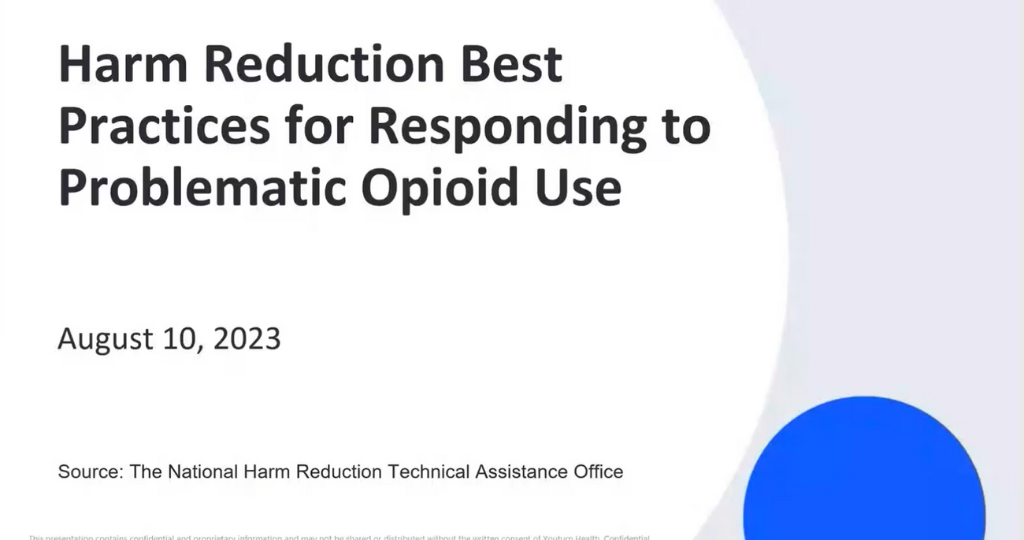 Opioid harm reduction